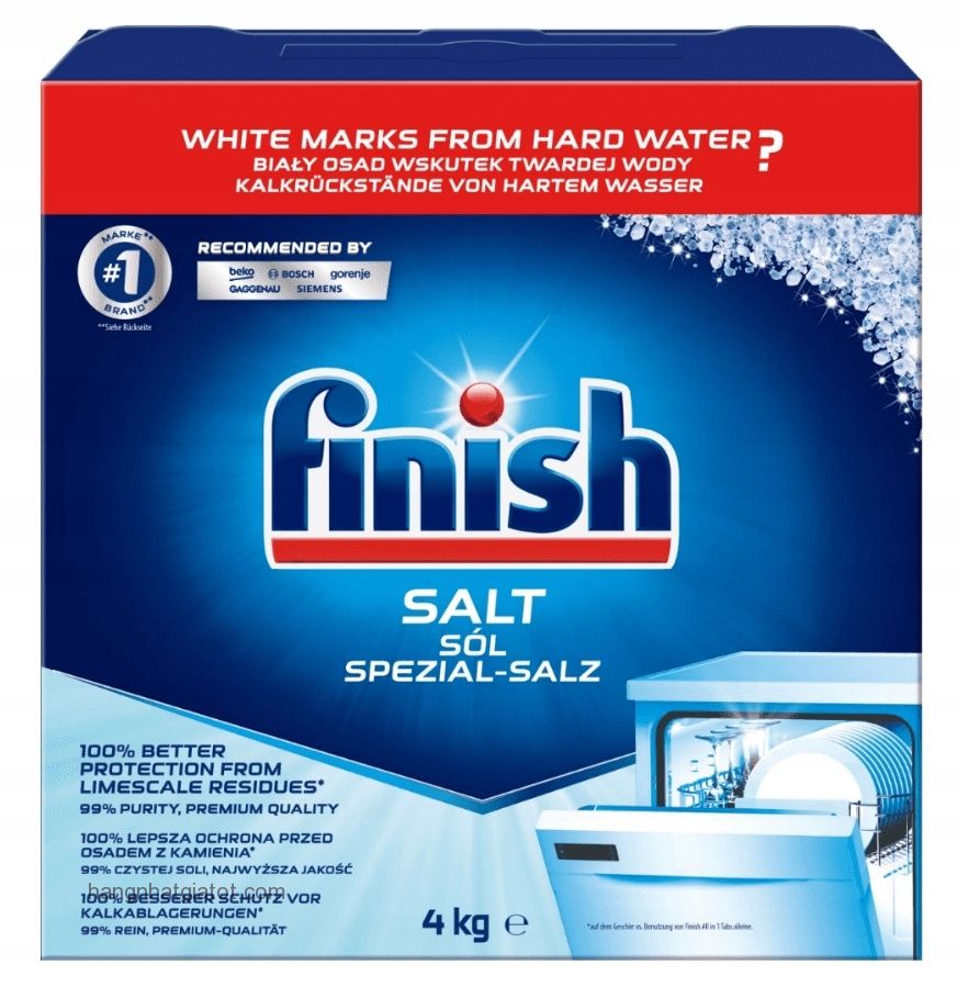 Muối làm mềm nước máy rửa bát FINISH 4kg- Đức 