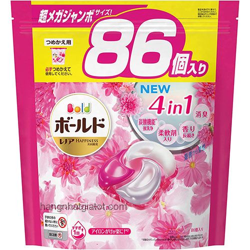 Viên giặt đậm đặc Gel Ball 4D Premium Blossom Refill 86 viên