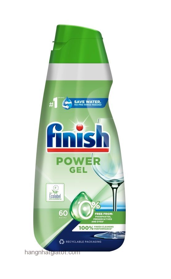 GEL rửa bát FINISH ECO 0% 900ML ( Hữu cơ thiên nhiên) - ĐỨC Chính hãng