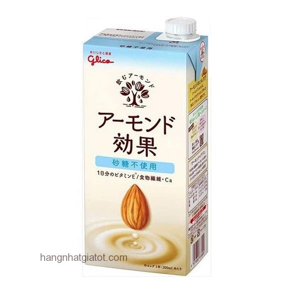 Sữa tươi hạnh nhân Glico không đường 1 lit -Nhật Bản - ảnh chính