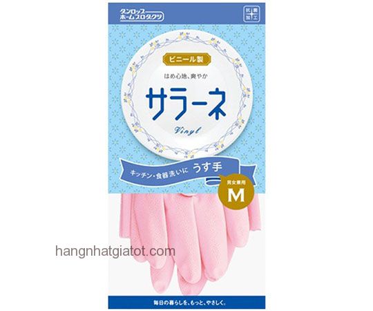 Găng tay vinyl Thoải mái, sảng khoái Size M Pink Nhật Bản