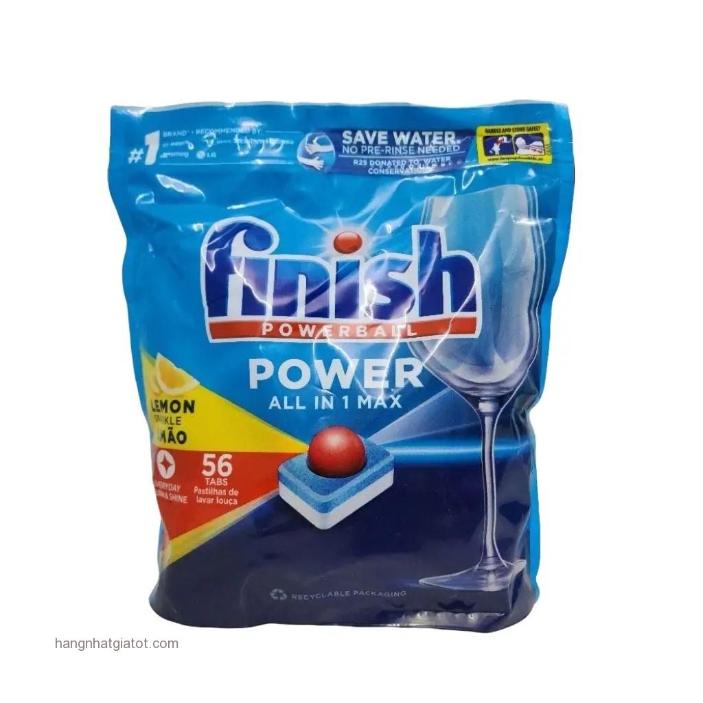 Viên rửa bát Finish All in 1 Max 56 Viên - CHÂU ÂU
