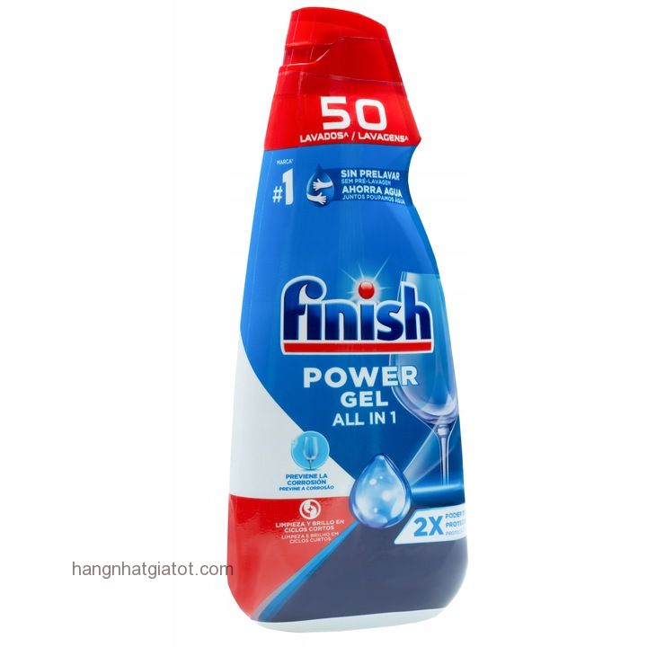 Gel rửa chén bát Finish Power Gel All In One 1 LÍT- ĐỨC CHÍNH HÃNG