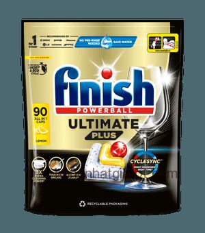 Viên rửa chén Finish Ultimate Plus 90 viên hương chanh