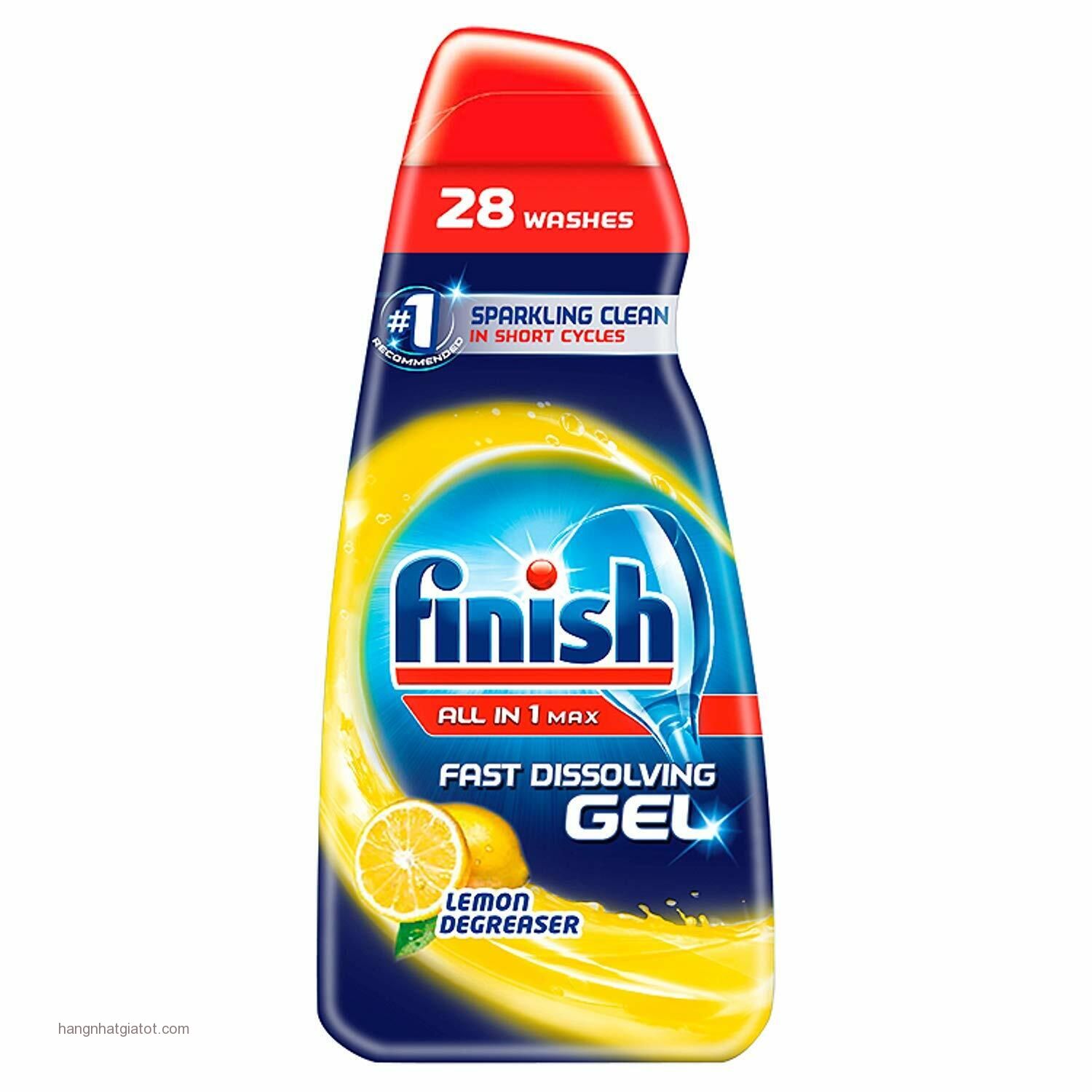 Gel rửa bát Finish All in 1 Max 700ml  hương chanh- EU