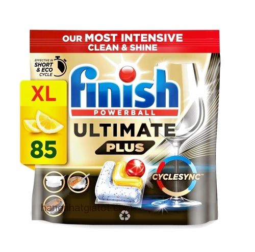 Viên rửa bát Finish Ultimate plus 85 viên Lemon- ĐỨC CHÍNH HÃNG