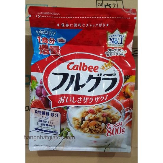 Ngũ cốc Calbee Frugra 800g  Nhật Bản
