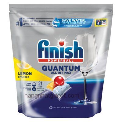 VIÊN RỬA BÁT FINISH QUANTUM All in 1 Max 21 VIÊN- ( ĐỨC )