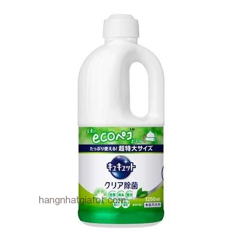 Nước rửa bát Kao 1.250ml Hương trà xanh - Hàng Nhật nội địa.