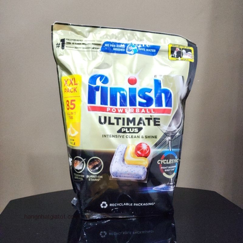 Viên rửa bát Finish Ultimate plus 85 viên Lemon- ĐỨC CHÍNH HÃNG