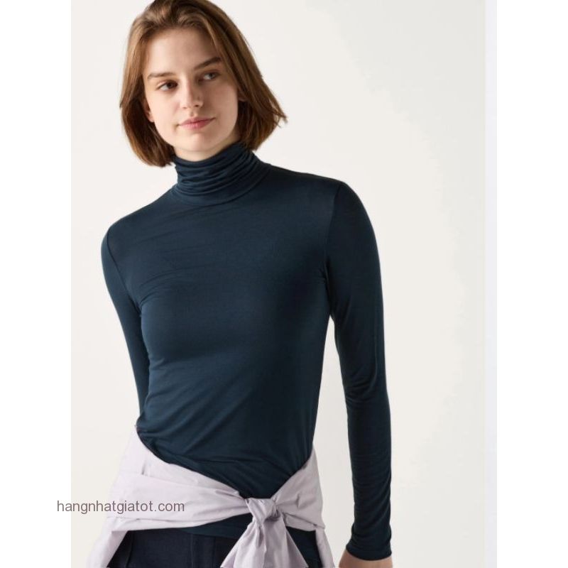 Áo giữ nhiệt Cổ lọ HeatTech UNIQLO -Màu NAVY
